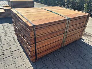 Ca. 357x Guyana Teak Planken Geschaafd, 21x145mm, lengte 336/70cm, 21/